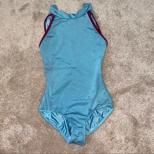 Mariia Blue Halter Leotard